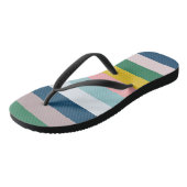 Farbige Streifen Grün Blau Rosa Badesandalen (Schrägansicht)