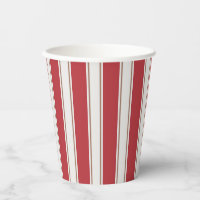Farbige Streifen in Rot, Weiß und Mocha