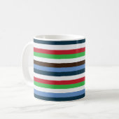 Farbige Streifen Kaffeetasse (Vorderseite Links)