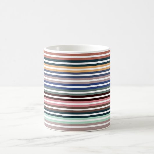 Farbige Streifen Kaffeetasse (Mittel)