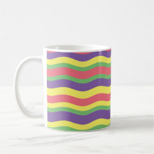Farbige Streifen Kaffeetasse