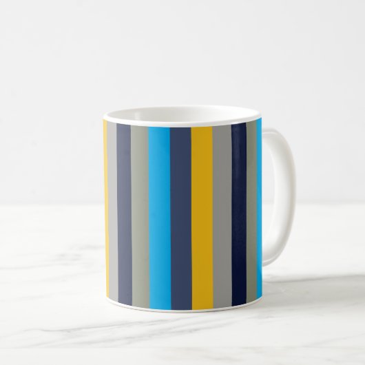 Farbige Streifen Kaffeetasse (VorderseiteRechts)