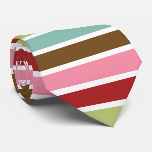 Farbige Streifen Krawatte (Gerollt)