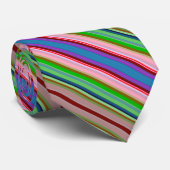 Farbige Streifen Krawatte (Gerollt)