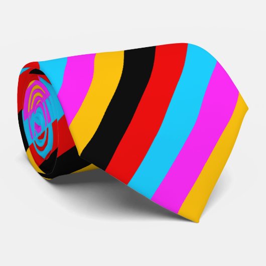 Farbige Streifen Krawatte (Gerollt)