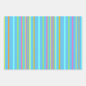 Farbige Streifen Kruste. BG Wrapping Paper Sheets Geschenkpapier Set (Vorderseite 3)
