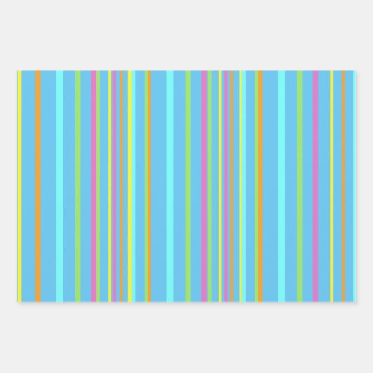 Farbige Streifen Kruste. BG Wrapping Paper Sheets Geschenkpapier Set (Vorderseite 3)