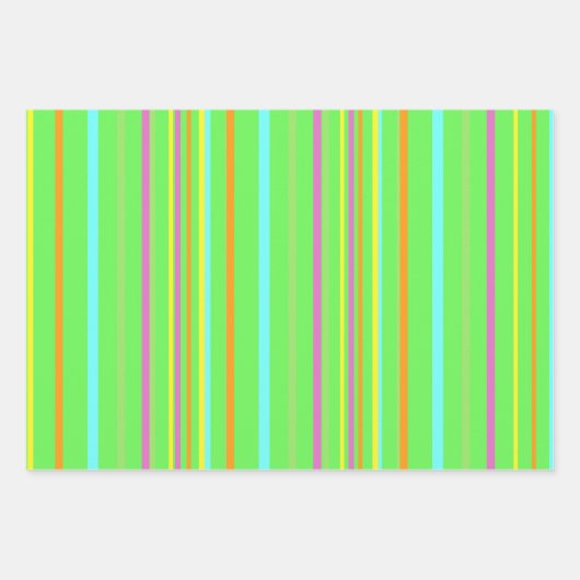 Farbige Streifen Kruste. BG Wrapping Paper Sheets Geschenkpapier Set (Vorderseite 2)