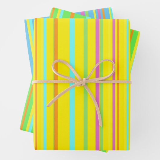 Farbige Streifen Kruste. BG Wrapping Paper Sheets Geschenkpapier Set (Beispiel)