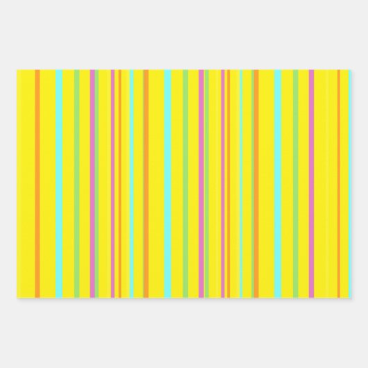 Farbige Streifen Kruste. BG Wrapping Paper Sheets Geschenkpapier Set (Vorderseite)