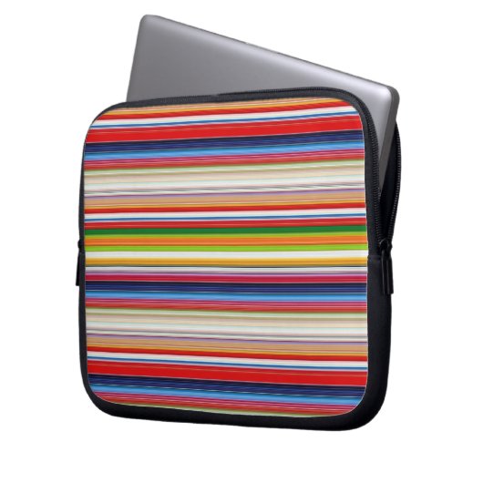 Farbige Streifen Laptopschutzhülle (Vorderseite Links)