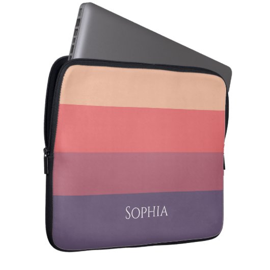 Farbige Streifen - Laptopschutzhülle (Vorne Rechts)
