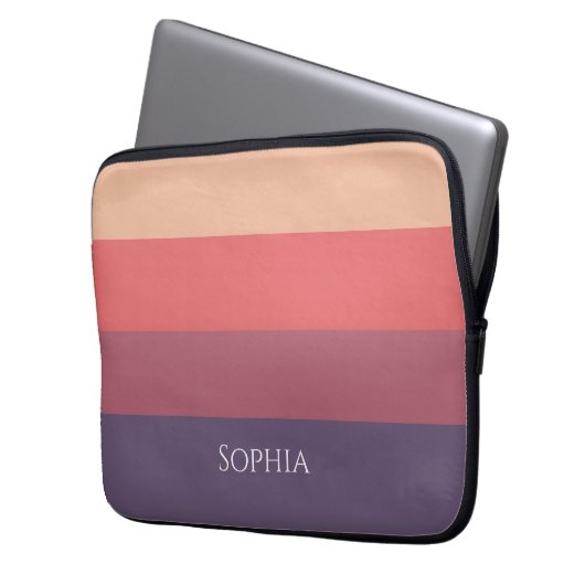 Farbige Streifen - Laptopschutzhülle (Vorderseite Links)
