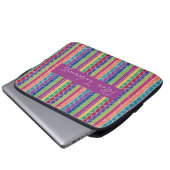 Farbige Streifen Laptopschutzhülle (Vorne Knopf)