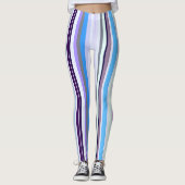 Farbige Streifen Leggings (Vorderseite)