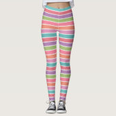Farbige Streifen Leggings (Vorderseite)