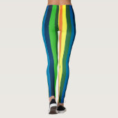 Farbige Streifen Leggings, grün, blau, gelb Leggings (Rückseite)