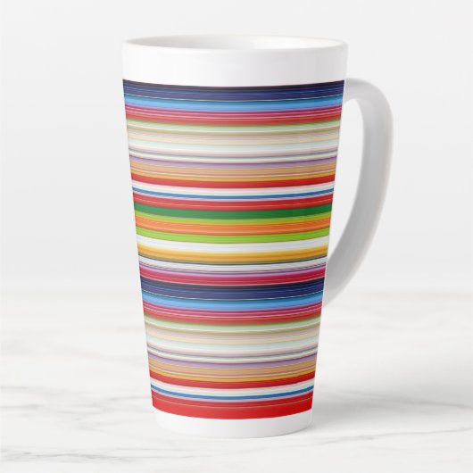 Farbige Streifen Milchtasse (Rechte Ecke)