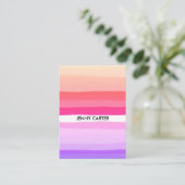 Farbige Streifen Minimalistisch Cool Visitenkarte (Stehend Vorderseite)