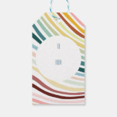 Farbige Streifen Minimalistisch CUSTOM Holiday Rai Geschenkanhänger (Rückseite)