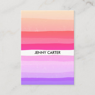 Farbige Streifen Minimalistische Coole Visitenkarte