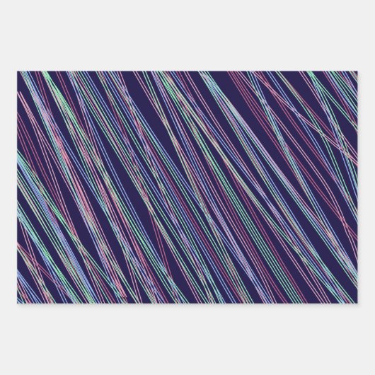 Farbige Streifen Minimalistisches Muster Geschenkpapier Set (Vorderseite 2)