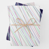 Farbige Streifen Minimalistisches Muster Geschenkpapier Set (Beispiel)