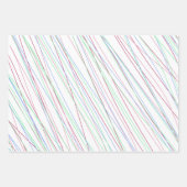 Farbige Streifen Minimalistisches Muster Geschenkpapier Set (Vorderseite)