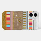 Farbige Streifen mit Ihrem Namen Case-Mate iPhone Hülle (Rückseite (Horizontal))