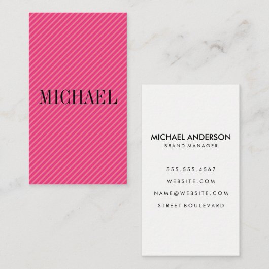 Farbige Streifen mit seriellem Schriftart Visitenkarte (Vorne/Hinten)