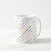Farbige Streifen modern Kaffeetasse (VorderseiteRechts)