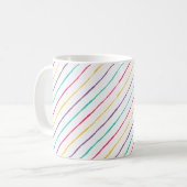 Farbige Streifen modern Kaffeetasse (Vorderseite Links)