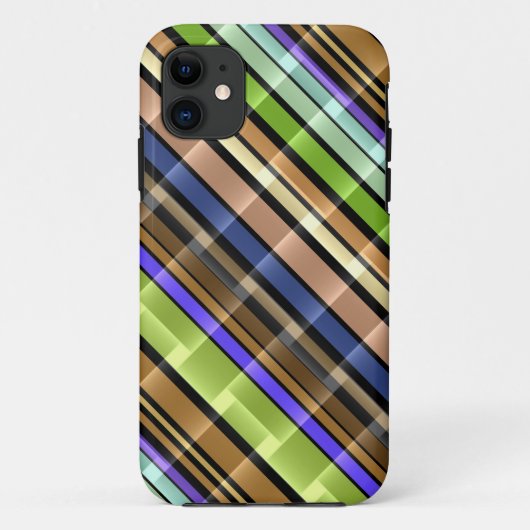 Farbige Streifen modernes Design 3 Case-Mate iPhone Hülle (Rückseite)