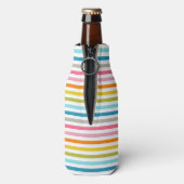 Farbige Streifen Muster-93861 Flaschenkühler (Flasche Rückseite)