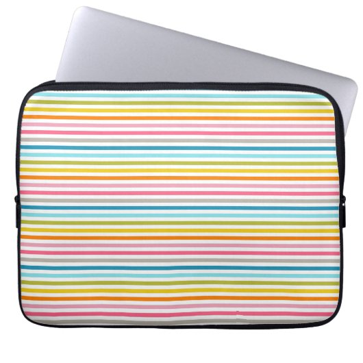 Farbige Streifen Muster-93861 Laptopschutzhülle (Vorderseite)