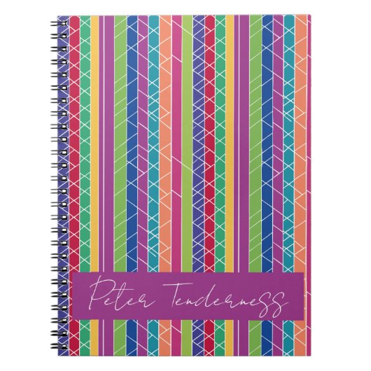 Farbige Streifen Notizblock (Vorderseite)