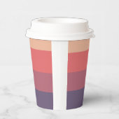 Farbige Streifen - Pappbecher (Rechts)
