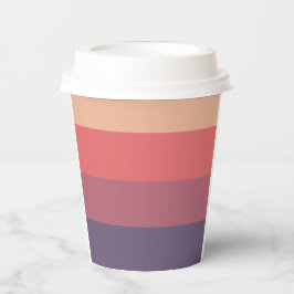 Farbige Streifen - Pappbecher