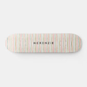 Farbige Streifen Personalisiert Name Skateboard (Horizontal)