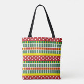 Farbige Streifen Polka Dot Muster Tasche (Rückseite)
