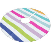 Farbige Streifen Polyester Weihnachtsbaumdecke (Schrägansicht)