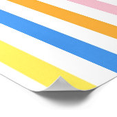 Farbige Streifen Poster (Ecke)