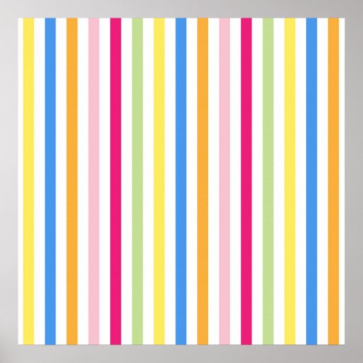 Farbige Streifen Poster (Vorne)