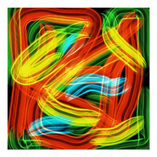 Farbige Streifen Poster (Vorderseite)