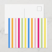 Farbige Streifen Postkarte (Vorne/Hinten)