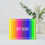 Farbige Streifen Postkarte (Stehend Vorderseite)