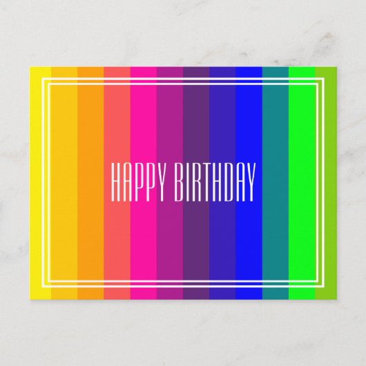 Farbige Streifen Postkarte (Vorderseite)