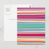 Farbige Streifen Postkarte (Vorne/Hinten)