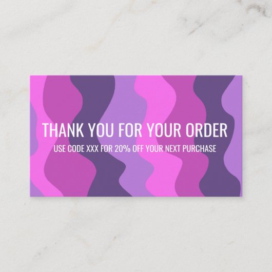 Farbige Streifen QR Code Social Media DANKE Visitenkarte (Vorderseite)