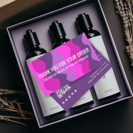 Farbige Streifen QR Code Social Media DANKE Visitenkarte